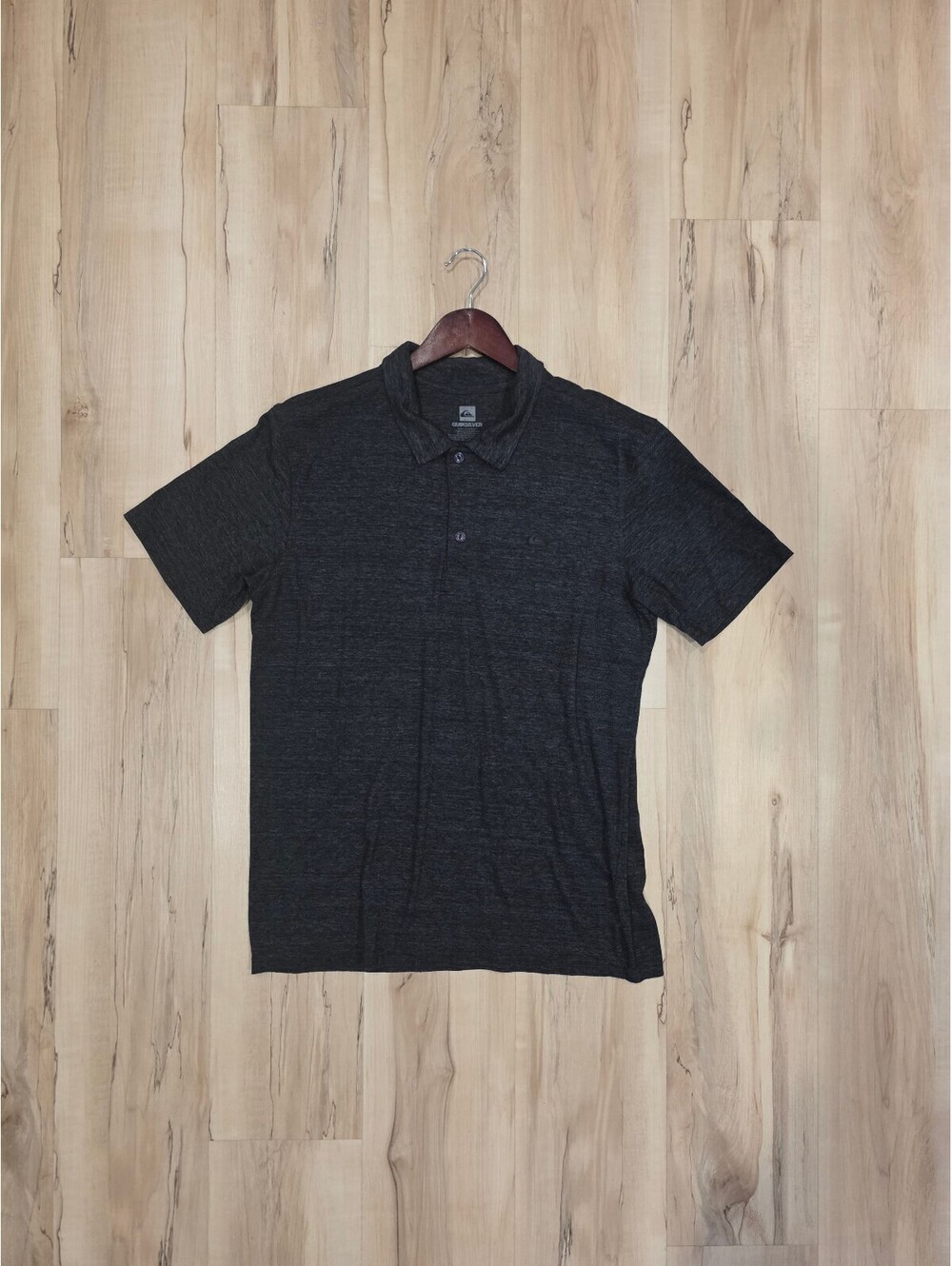 Quiksilver Men's Dark Gray Polo Shirt Large